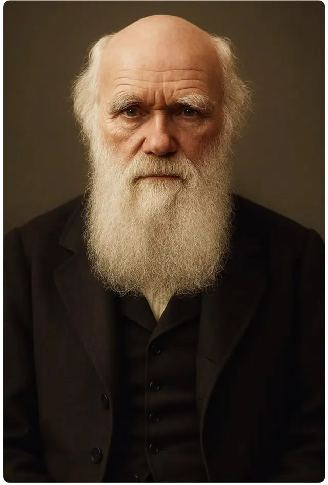 Portrait of an older man with a white beard and dark clothing
